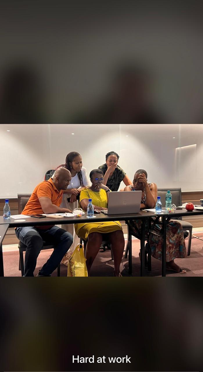 Consultants working together on a project